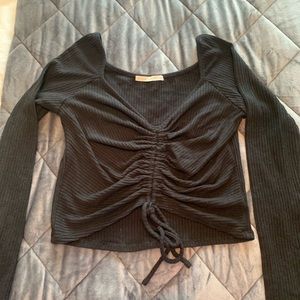 Marshalls Black long sleeve crop top